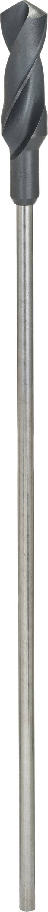 Ein silberner Fräser mit schwarzem Kopf, meist für Metall- oder Holzbearbeitung verwendet. Der Bohrkopf ist spiralförmig gestaltet.