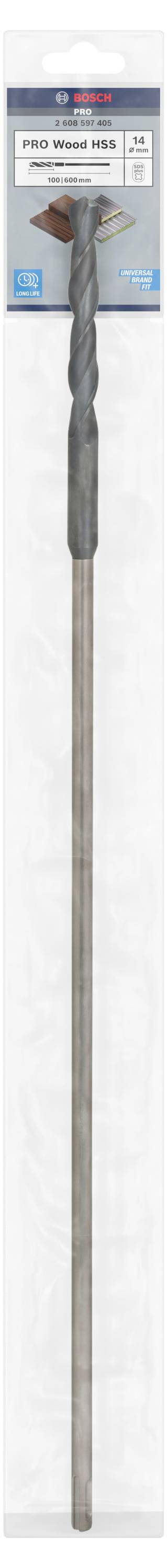 Bohrer mit T-förmigem Kopf abgebildet, 16 mm Durchmesser, 450 mm Länge. Verpackung oben zeigt 'SDS Max Pro 9'.