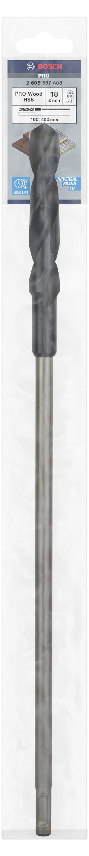 Bosch Accessories 2608597408 Schalungsbohrer 18mm Gesamtlänge 400mm SDS-Plus 1St.