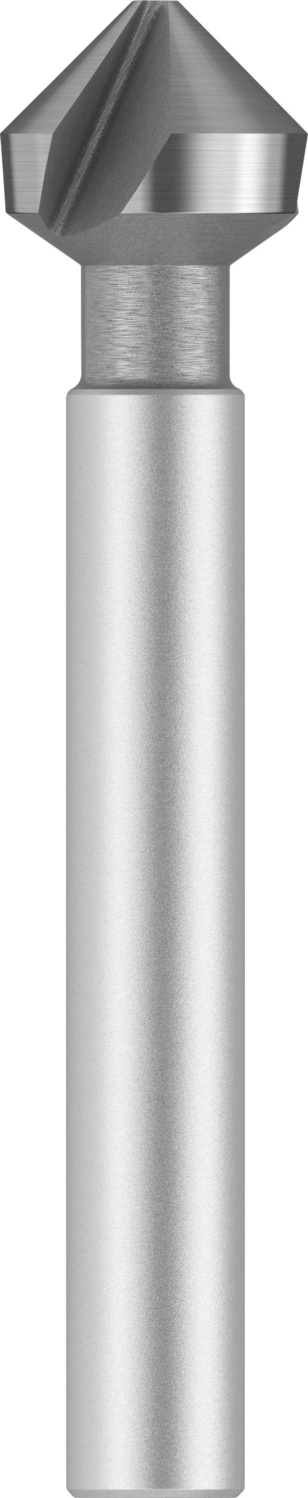 Metallfräser mit konischem Kopf und zylindrischem Schaft, geeignet für das Fräsen von Präzisionsmaterialien.
