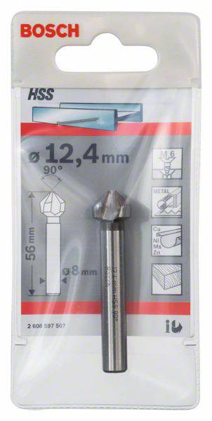 Bosch Accessories 2608597507 Kegelsenker 12.4mm HSS Zylinderschaft 1St.