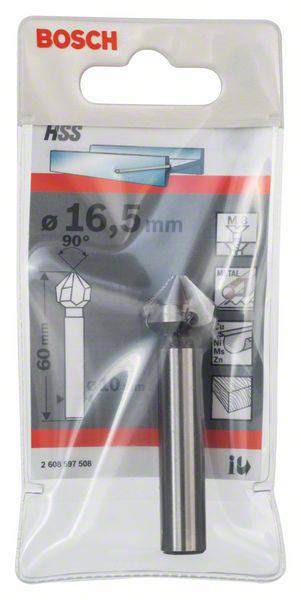 Bosch Accessories 2608597508 Kegelsenker 16.5 mm HSS Zylinderschaft 1 St.