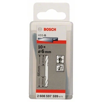 Bosch Accessories 2608597599 HSS Doppelendbohrer 6mm Gesamtlänge 66mm geschliffen Zylinderschaft 10St. Bosch Accessories 2608597599 HSS Doppelendbohrer 6mm Gesamtlänge 66mm geschliffen Zylinderschaft 10St.