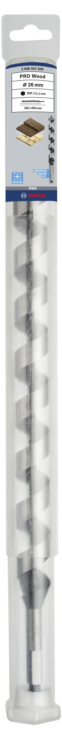 Bosch Accessories 2608597649 Schlangenbohrer 26mm Gesamtlänge 450mm Sechskantschaft 1St.