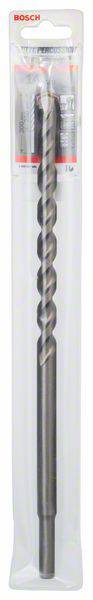 Bohrer in Kunststoffverpackung, Marke Bosch, für präzises Bohren in Metall und Stein, abgebildet vor weißem Hintergrund.
