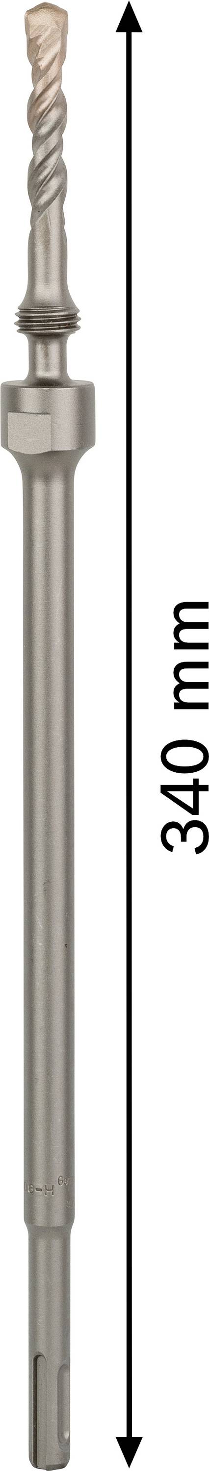 Bohrer mit 340 mm Länge, geeignet für umfangreiche Tiefenbohrungen.