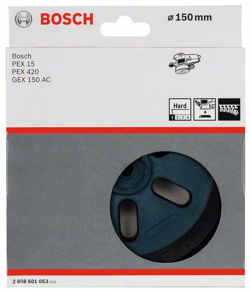 Bosch Accessories 2608601053 Schleifteller hart, 150 mm, für GEX 150 AC Professional, PEX 15 AE Durchmesser 150 mm Passend für (Details) Exzentersch