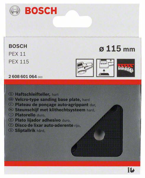 Bosch Accessories 2608601064 Schleifteller hart, 115 mm, passend zu PEX 115 Durchmesser 115mm Passend für (Details)