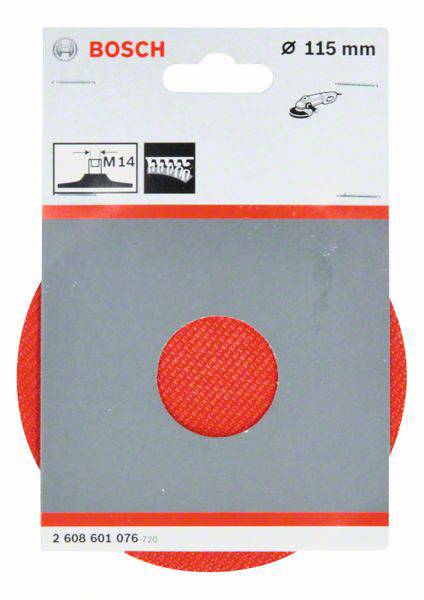 Bosch Accessories 2608601076 Stützteller mit Klettverschluss zum Befestigen von Schleifblättern 115mm Durchmesser 115mm