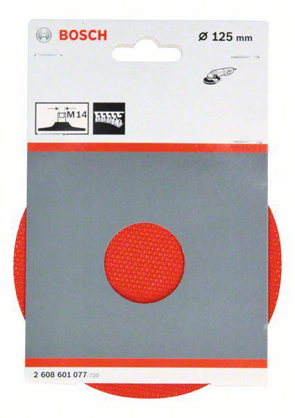 Bosch Accessories 2608601077 Stützteller mit Klettverschluss zum Befestigen von Schleifblättern 125mm Durchmesser 125mm