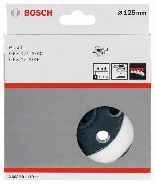 Bosch Accessories 2608601119 Schleifteller hart, 125mm Durchmesser 125mm Passend für (Details) Exzenterschleifer GEX 12 A, GEX 12