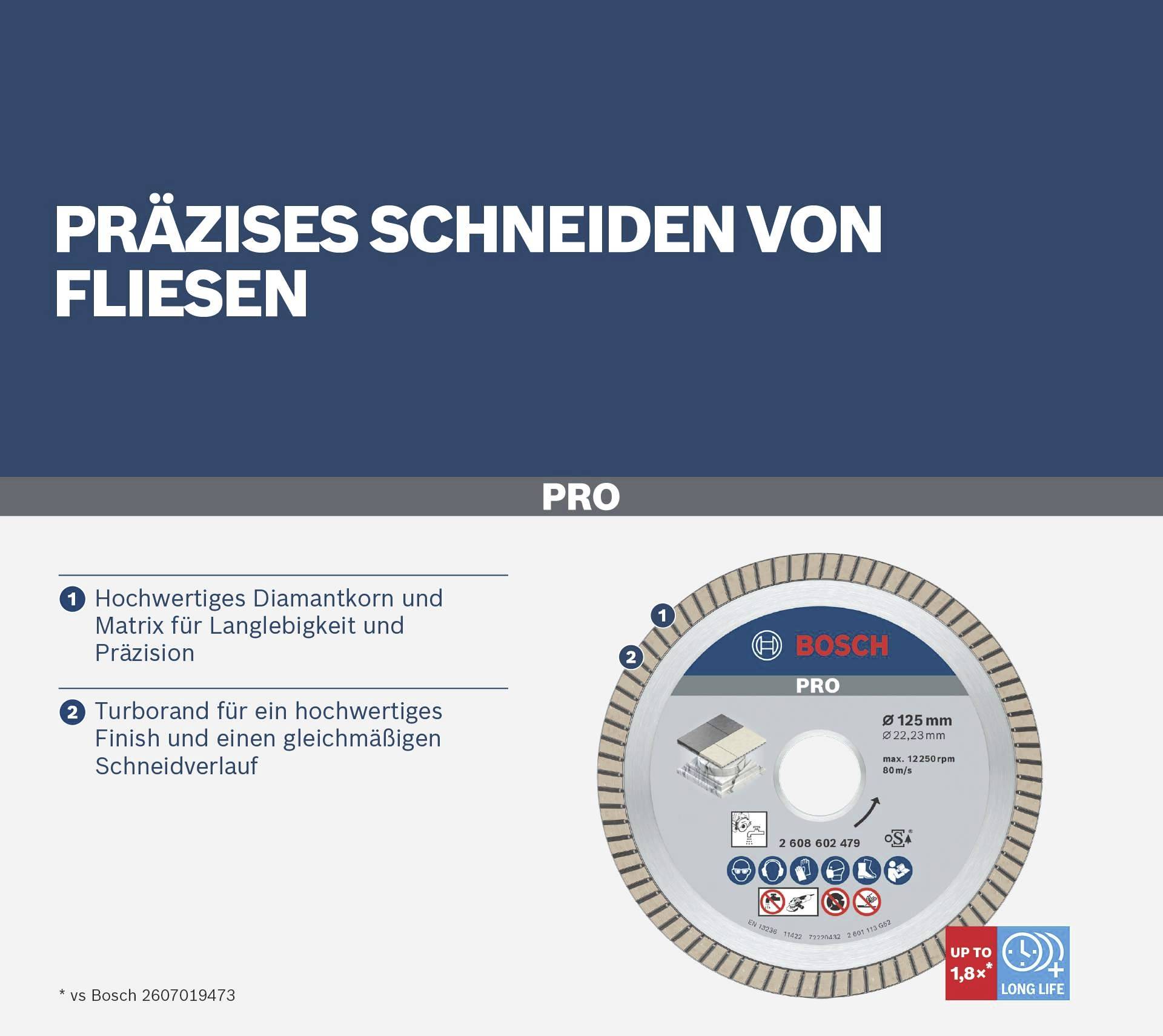 Bosch Accessories 2608602478 Diamanttrennscheibe Durchmesser 115mm 1St.