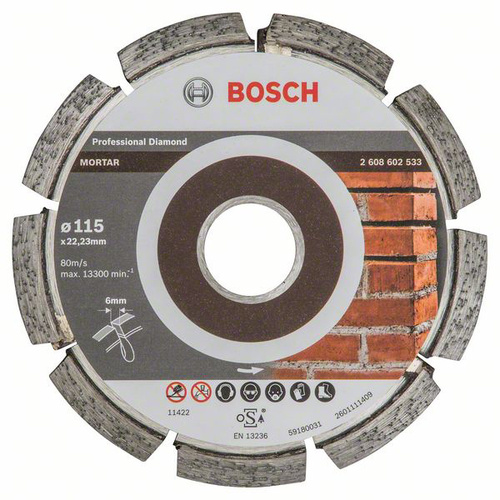 Bosch Accessories 2608602533 Diamanttrennscheibe Durchmesser 115mm 1St.