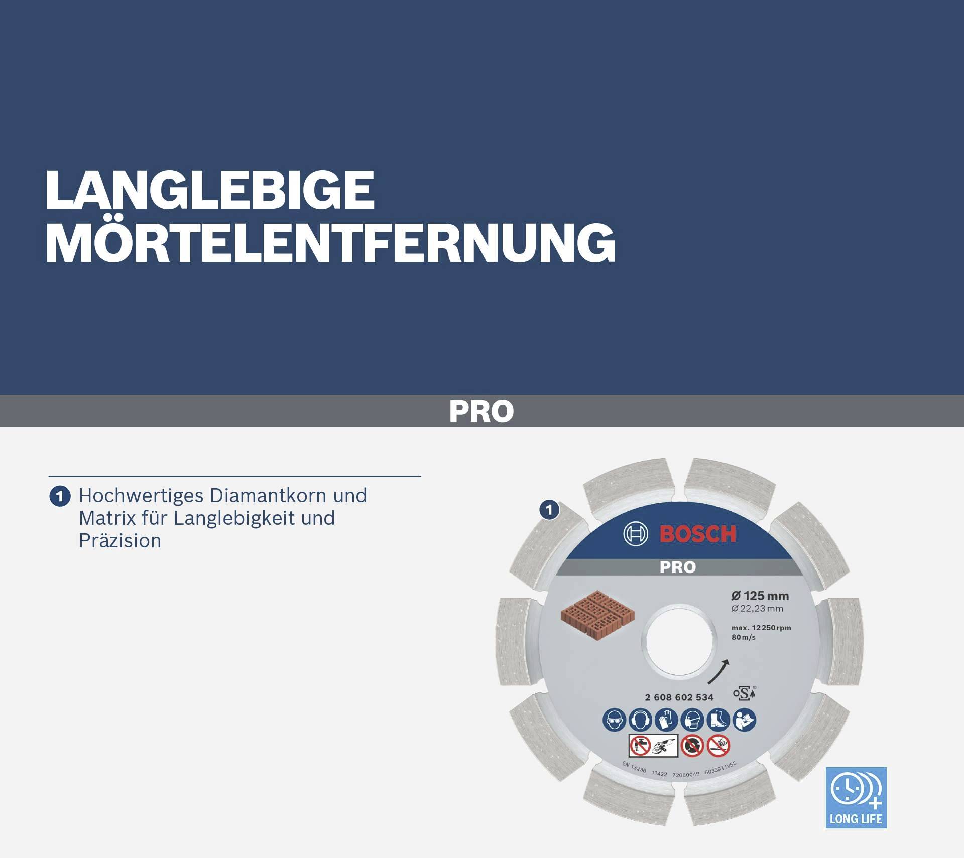 Bosch Accessories 2608602534 Diamanttrennscheibe Durchmesser 125mm 1St.