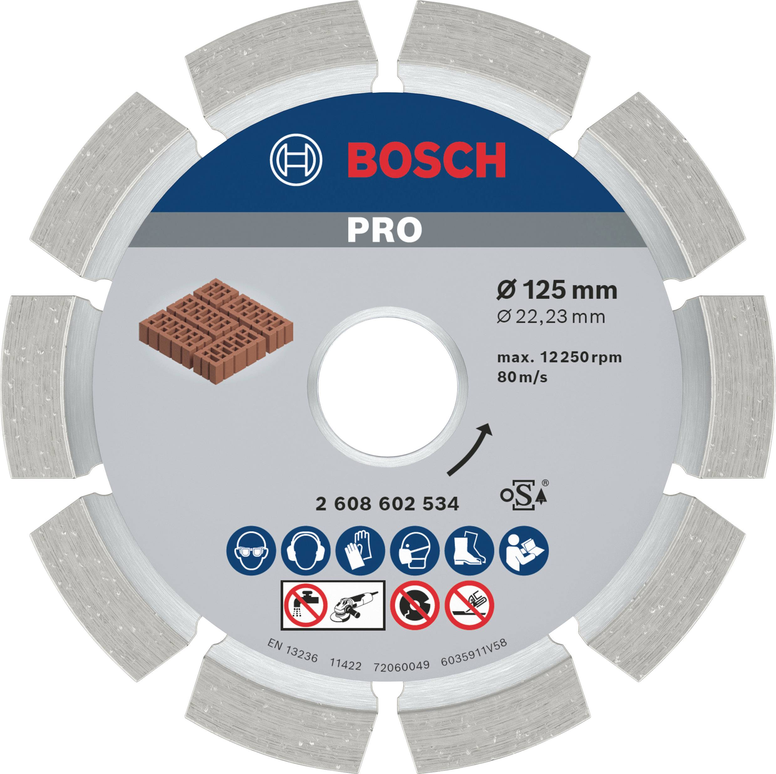 Bosch Accessories 2608602534 Diamanttrennscheibe Durchmesser 125 mm 1 St.