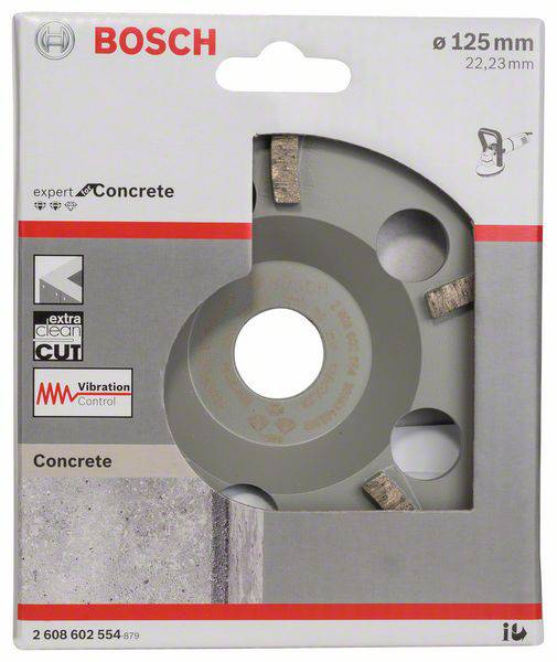 Bosch Accessories 2608602554 Diamanttopfscheibe Expert for Concrete Extra Clean, 50 g/mm, 125 x 22,23 x 4,5mm Expert for Concrete