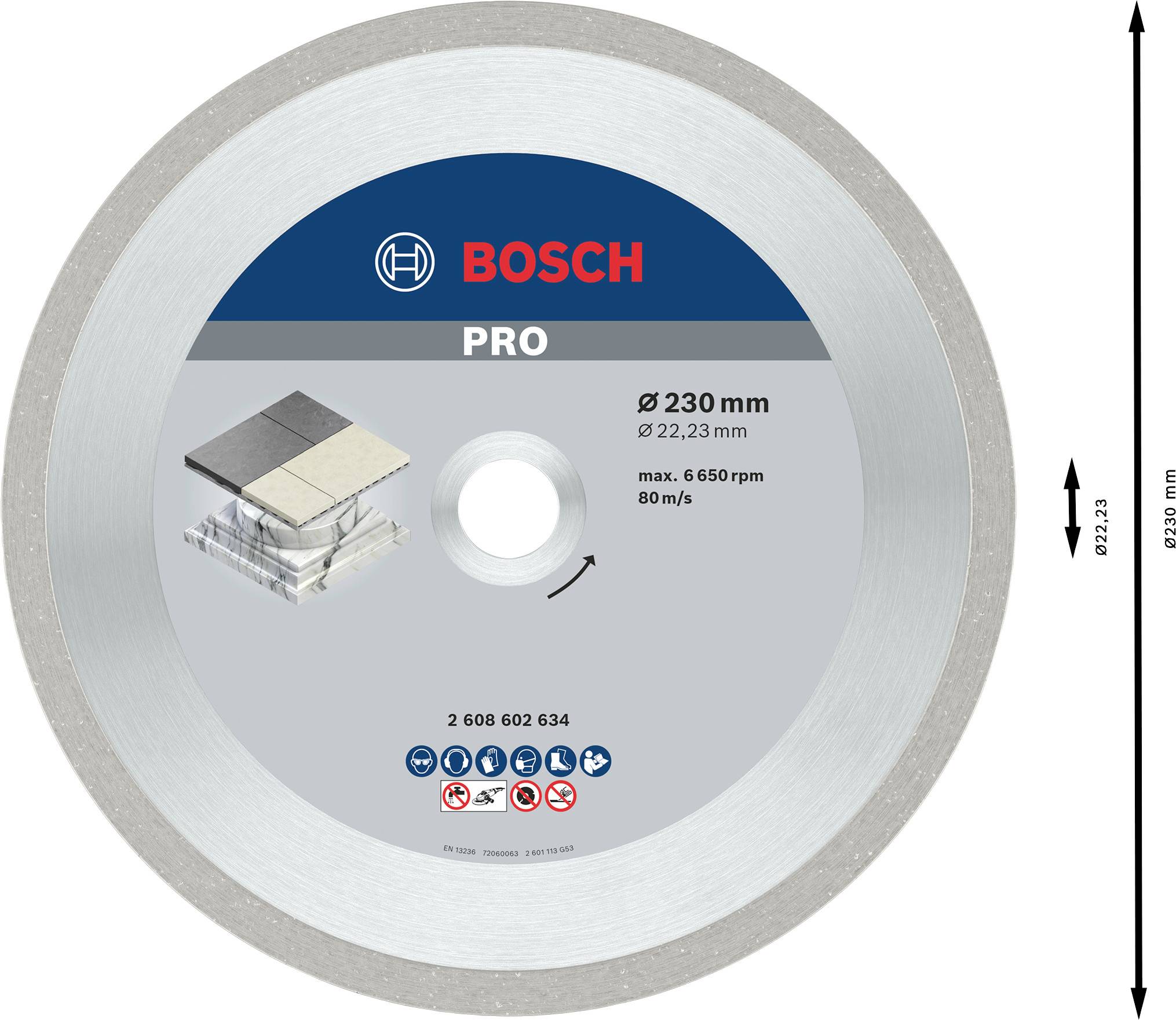 Bosch Accessories 2608602634 Diamanttrennscheibe Durchmesser 230 mm 1 St.