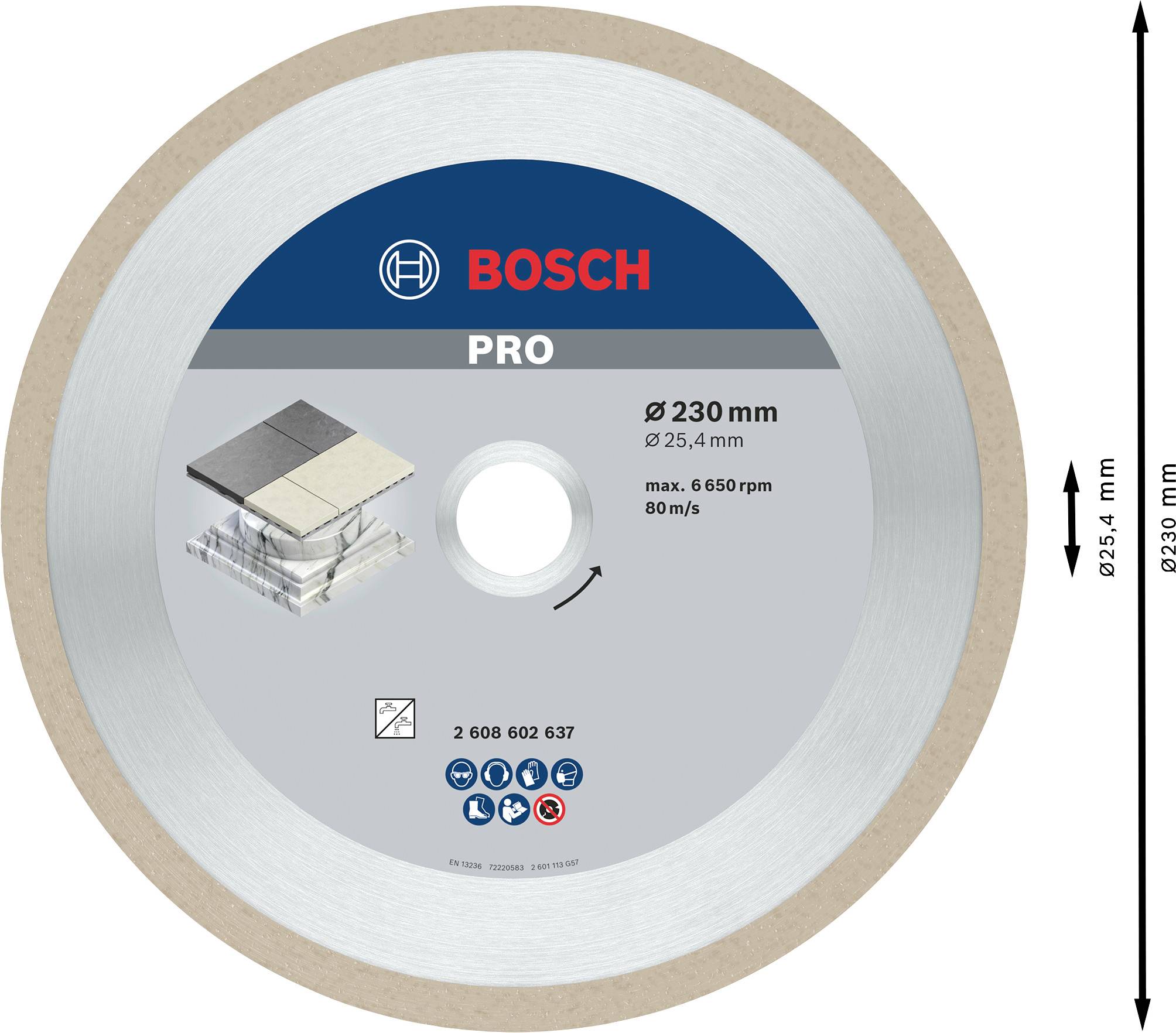 Bosch Accessories 2608602637 Diamanttrennscheibe Durchmesser 230 mm 1 St.