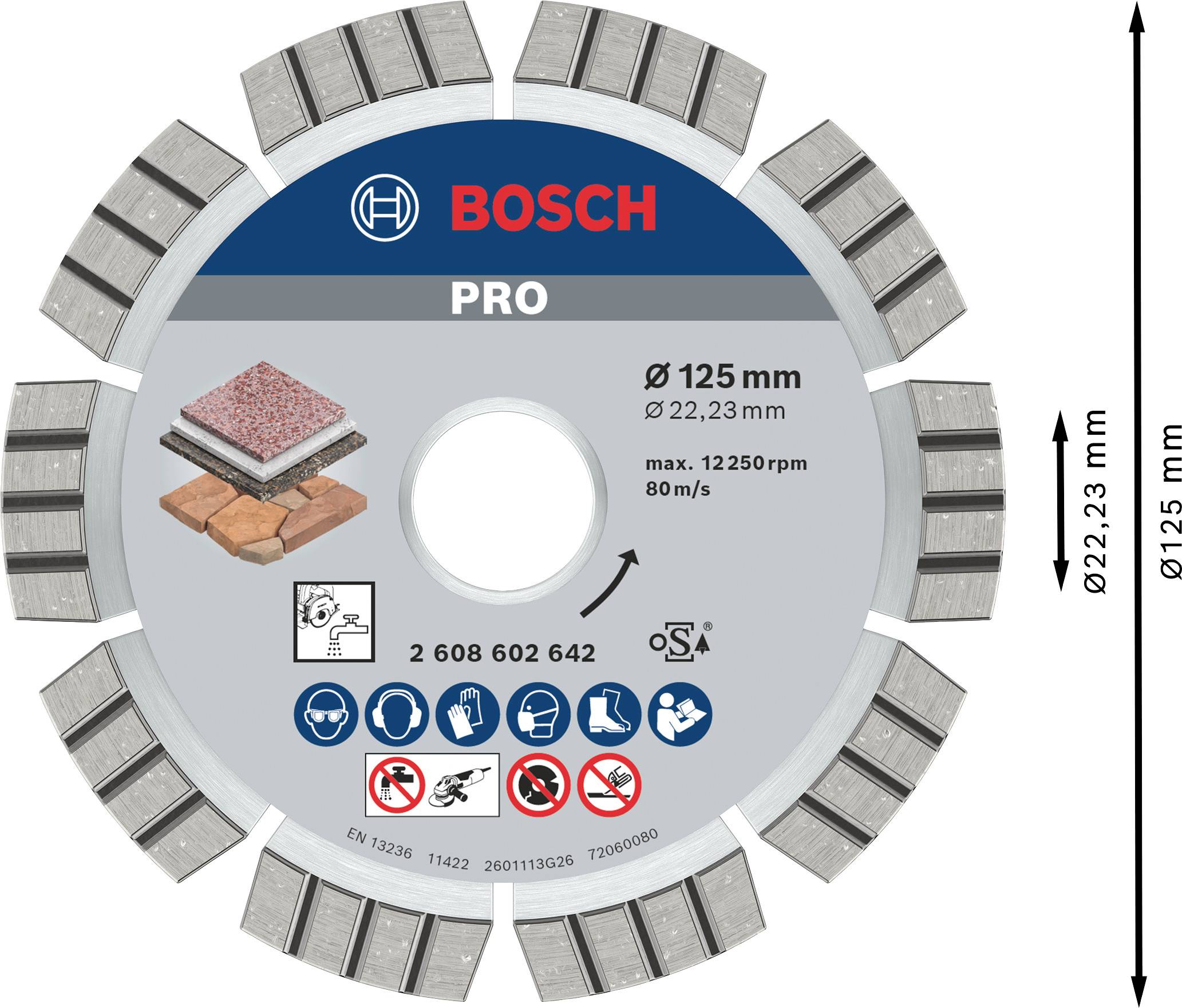 Bosch Accessories 2608602642 Diamanttrennscheibe Durchmesser 125mm 1St.