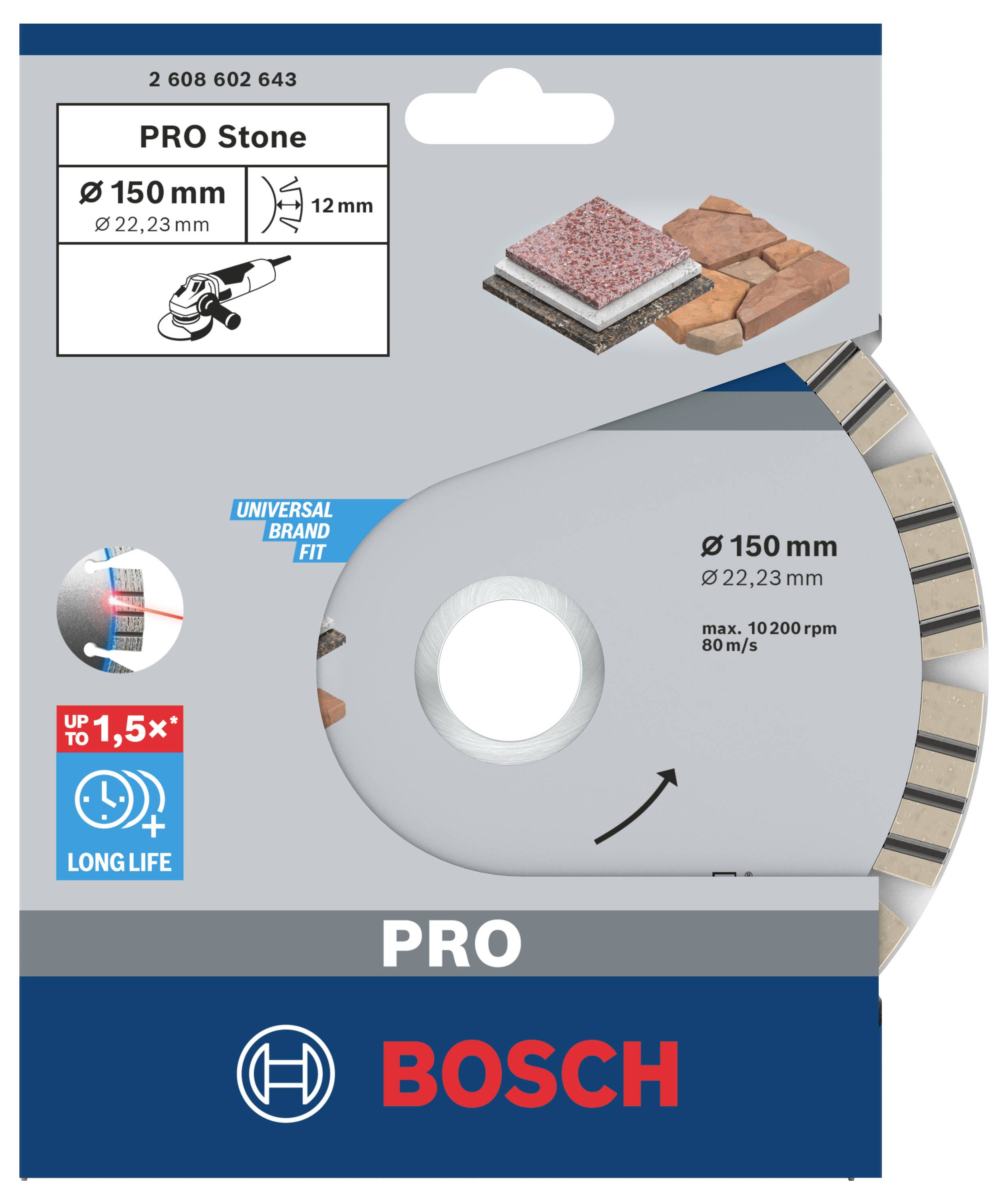 Bosch Accessories 2608602643 Diamanttrennscheibe Durchmesser 150mm 1St.
