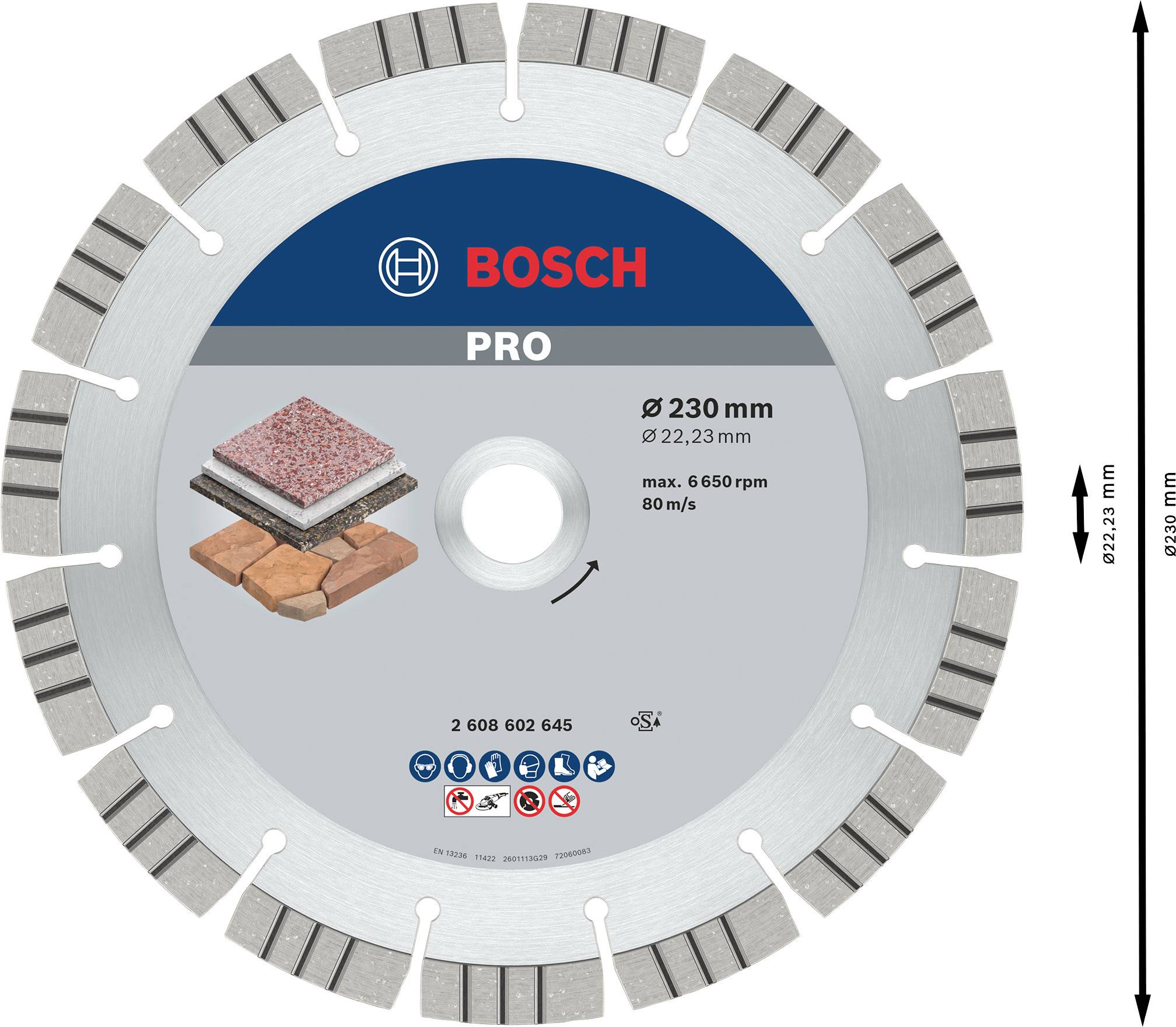Bosch Accessories 2608602645 Diamanttrennscheibe Durchmesser 230 mm 1 St.