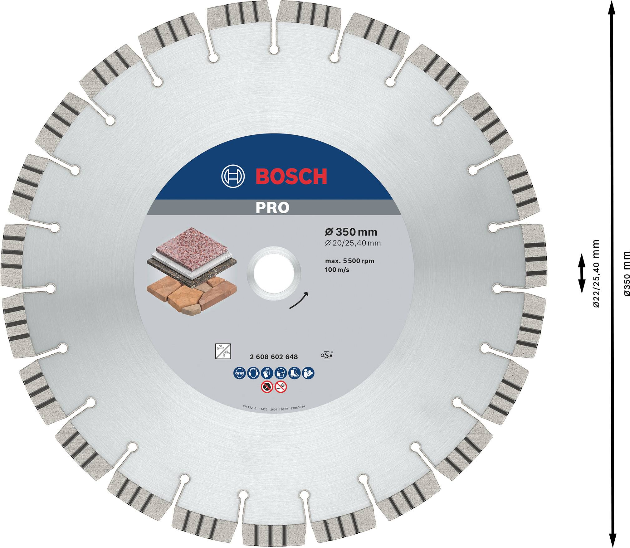 Bosch Accessories 2608602648 Diamanttrennscheibe 1St.