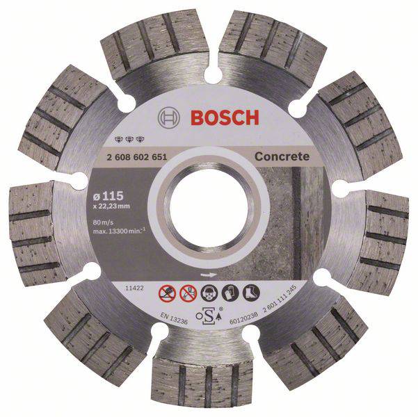 Bosch Accessories 2608602651 Diamanttrennscheibe Durchmesser 115 mm 1 St.
