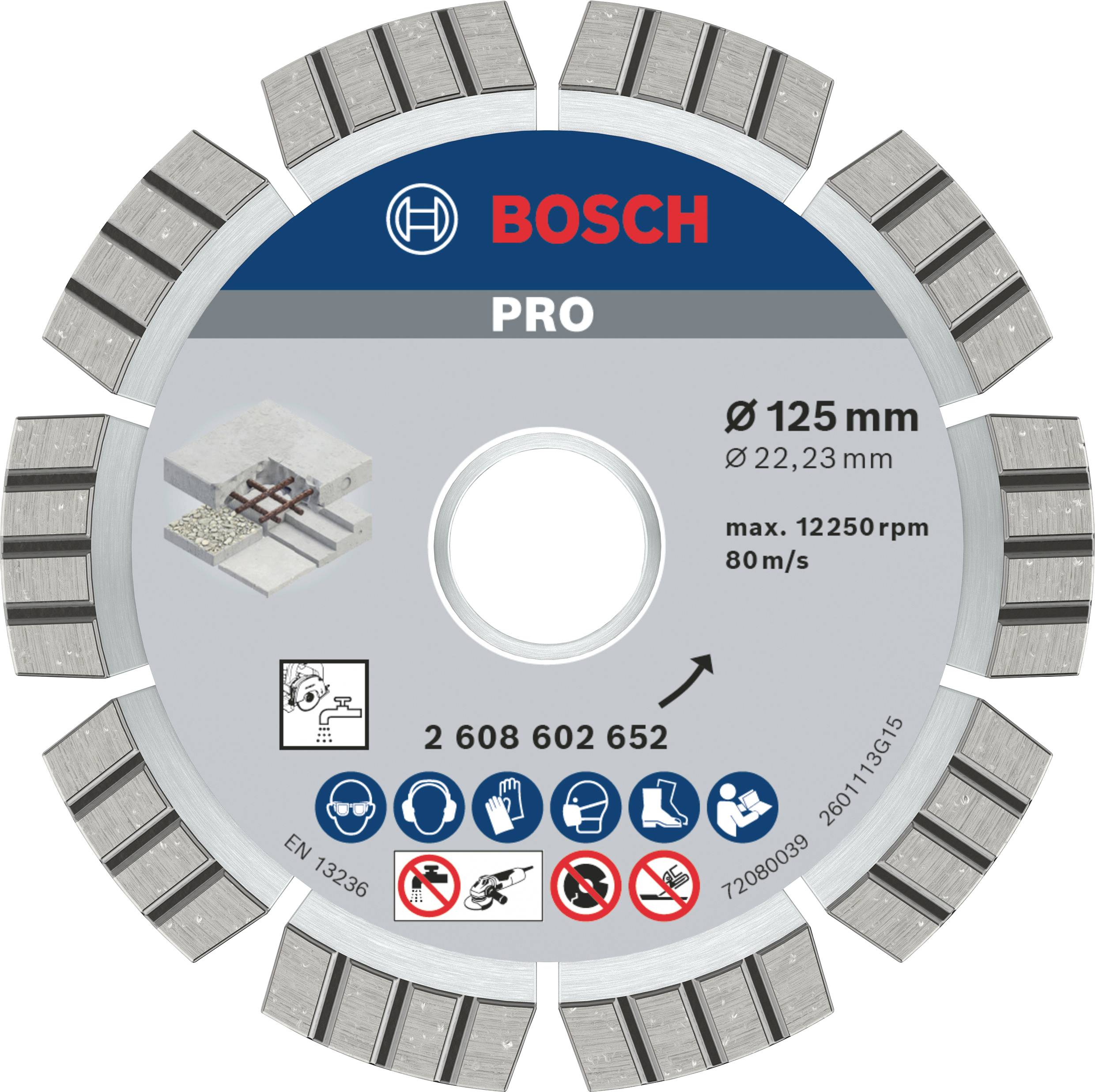 Bosch Accessories 2608602652 Diamanttrennscheibe Durchmesser 125mm 1St.