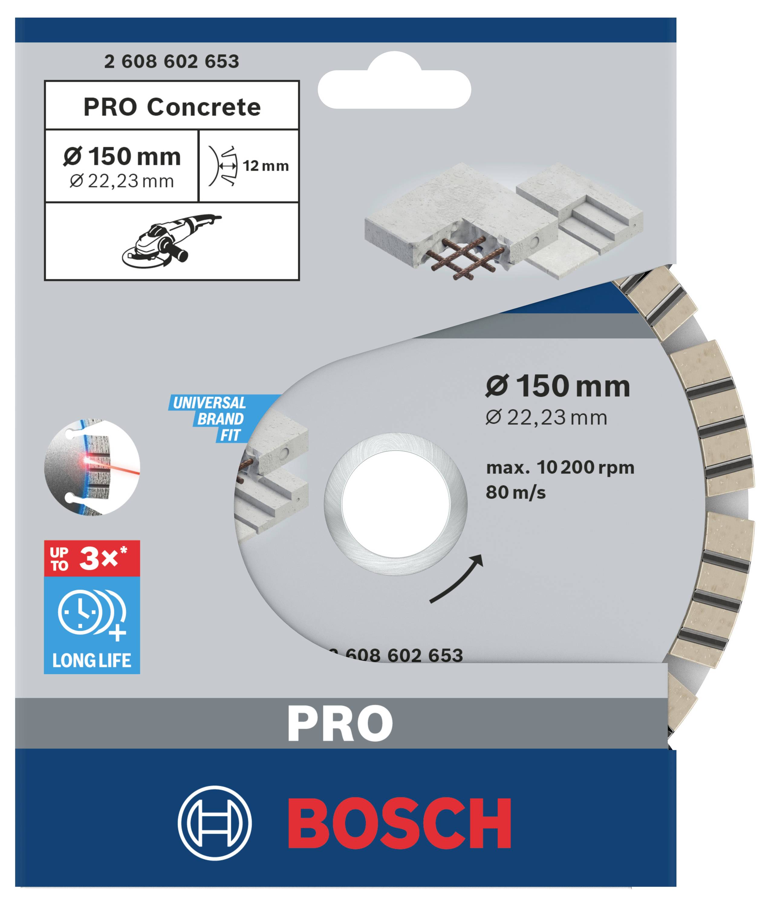 Bosch Accessories 2608602653 Diamanttrennscheibe Durchmesser 150mm 1St.