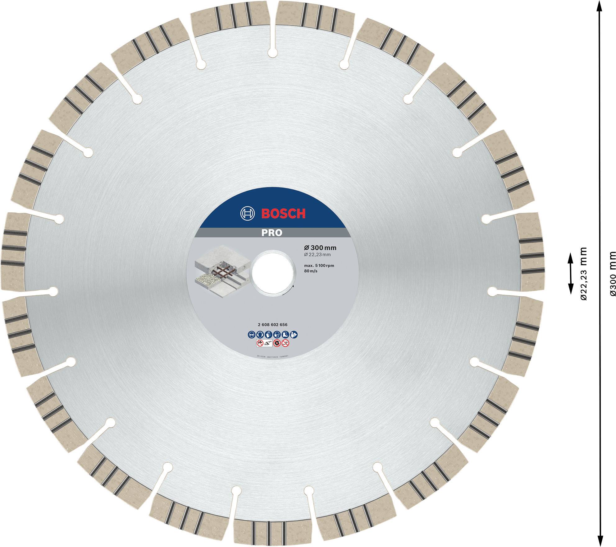 Bosch Accessories 2608602656 Diamanttrennscheibe Durchmesser 300mm 1St.