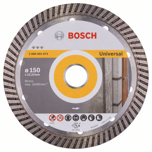 Bosch Accessories 2608602673 Diamanttrennscheibe Durchmesser 150mm 1St.