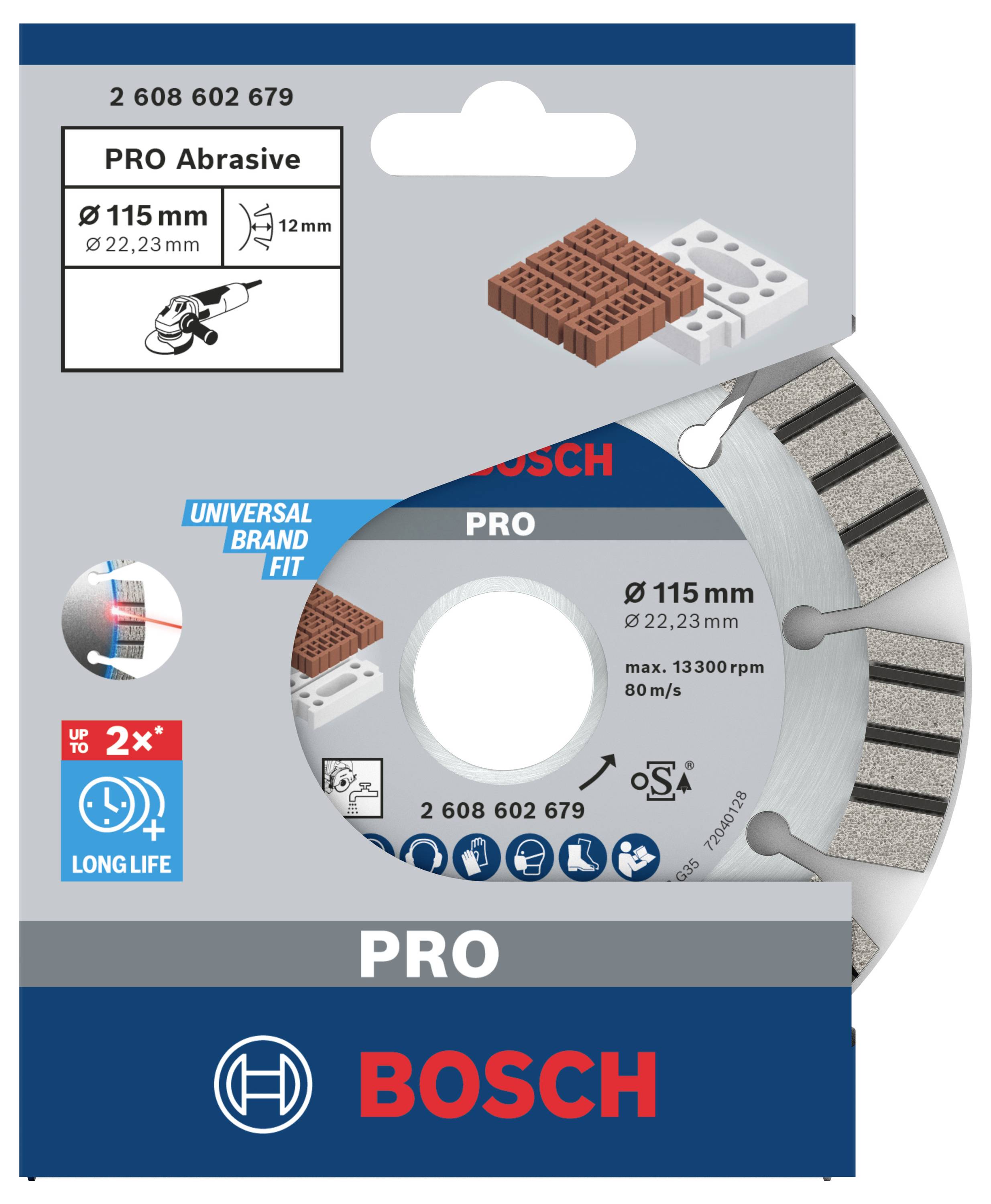 Bosch Accessories 2608602679 Diamanttrennscheibe Durchmesser 115mm 1St.