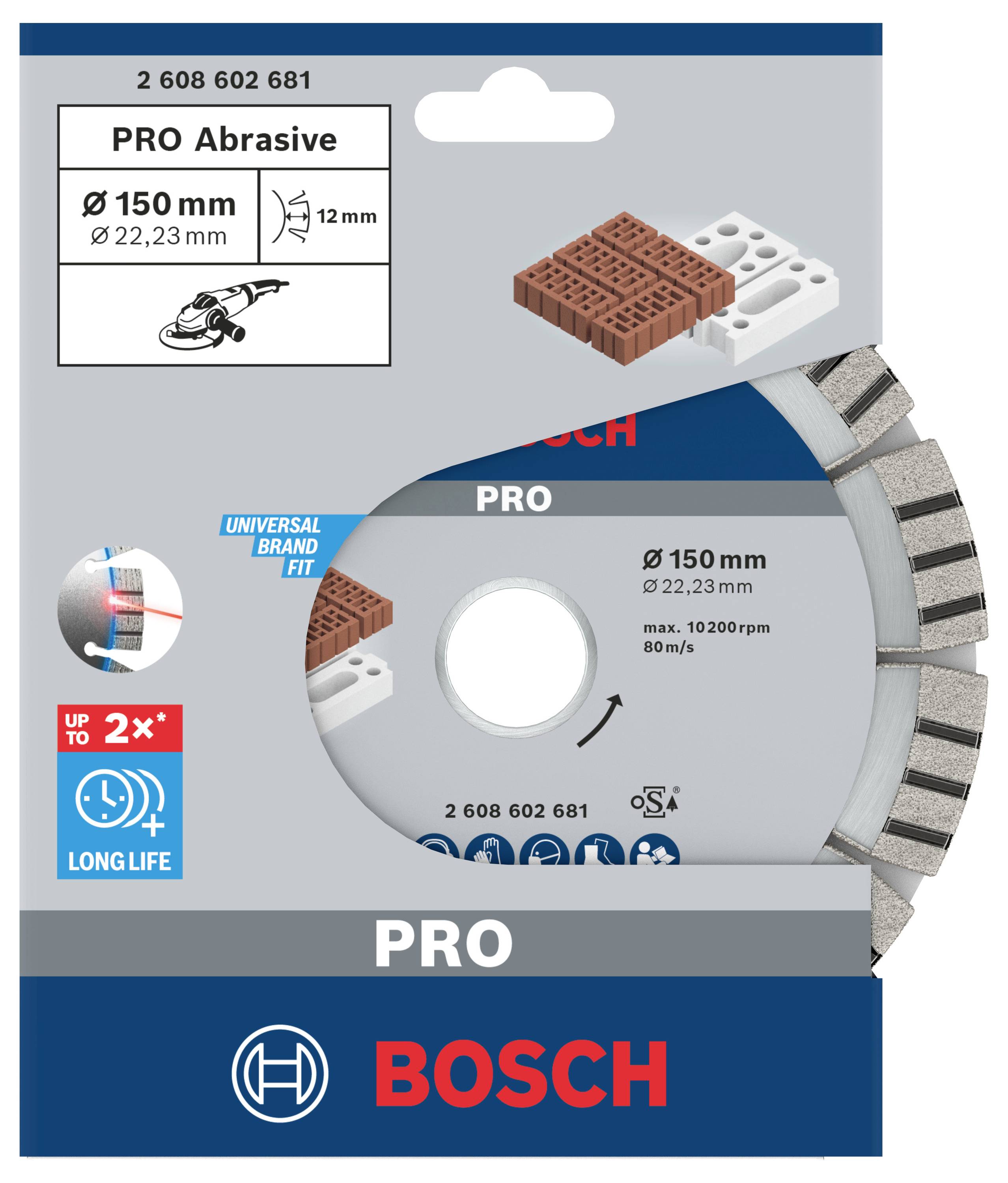 Bosch Accessories 2608602681 Diamanttrennscheibe Durchmesser 150mm 1St.