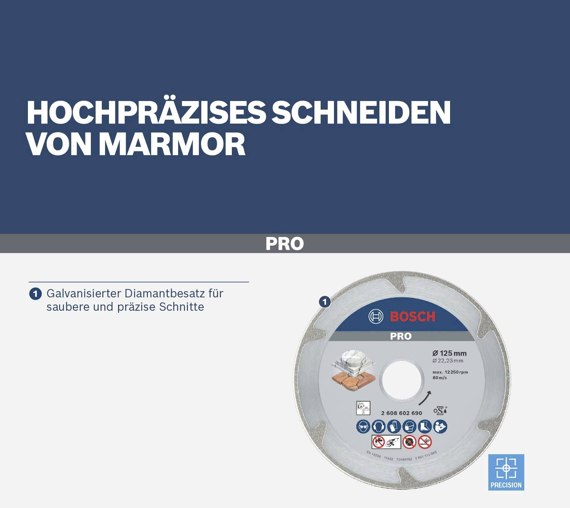 Bosch Accessories 2608602689 Diamanttrennscheibe Durchmesser 115mm 1St.