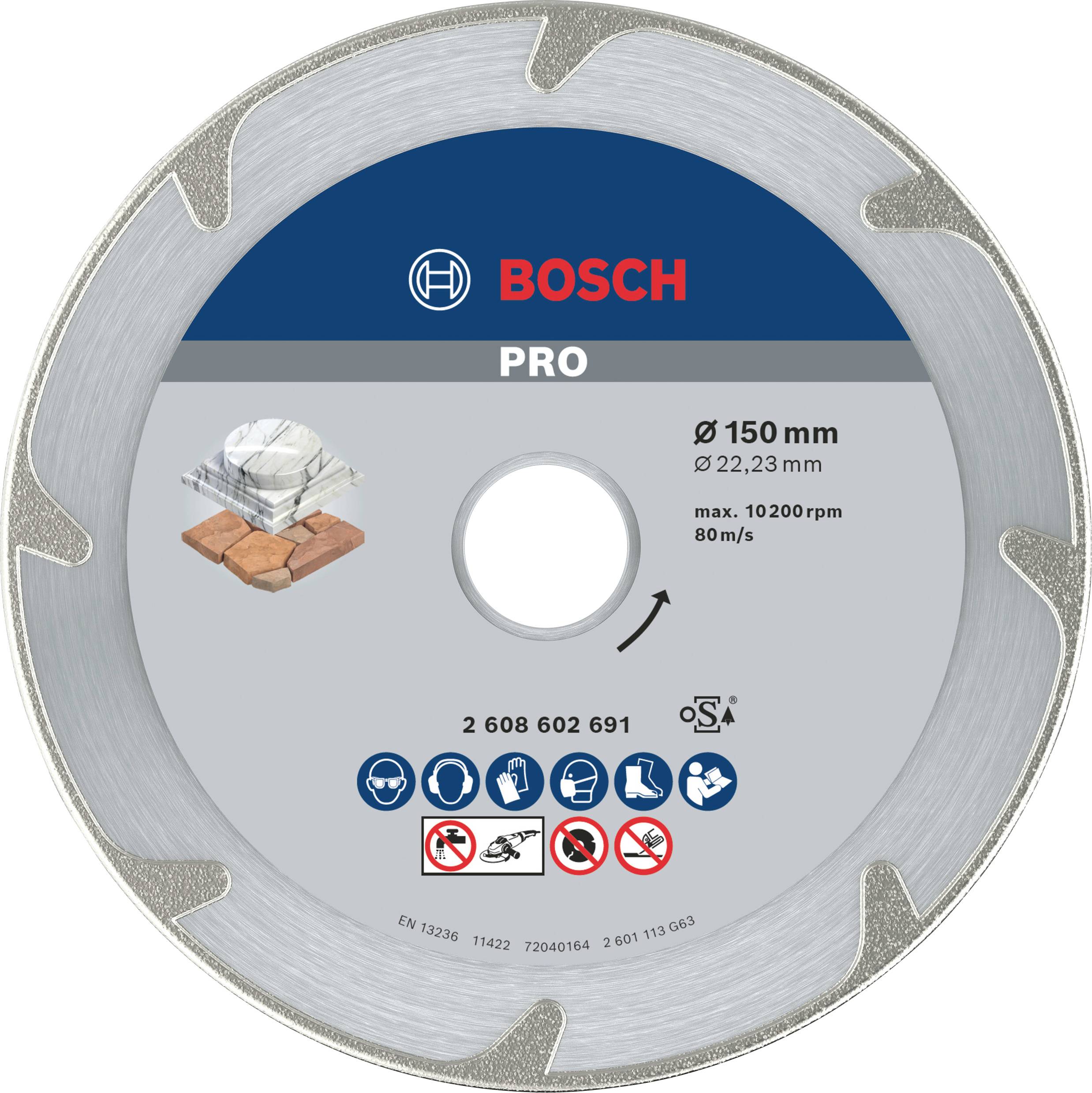 Bosch Accessories 2608602691 Diamanttrennscheibe Durchmesser 150mm 1St.