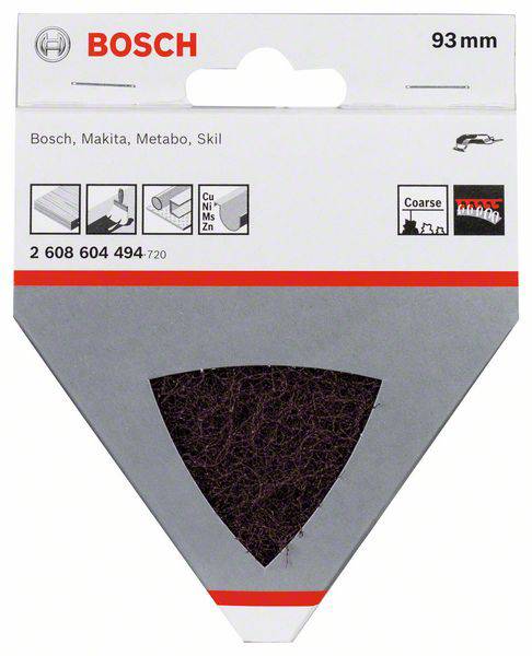 Bosch Accessories 2608604494 Vlies für Dreieckschleifer, 93 mm, 100, grob 93mm 1St.