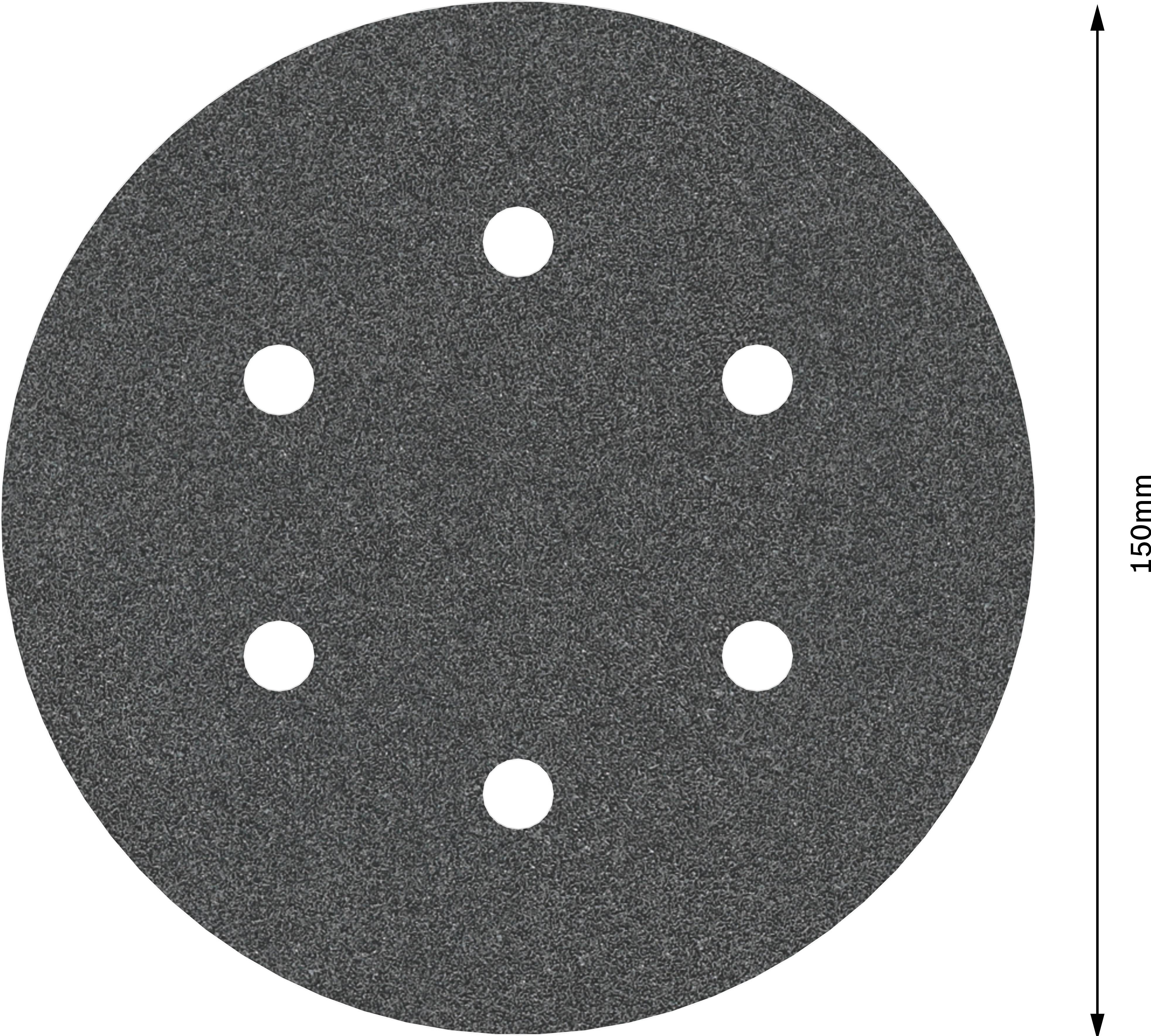 Bosch Accessories Best for Stone 2608605126 Exzenterschleifpapier mit Klett, gelocht Körnung (num) 120 (Ø) 150mm 5St.