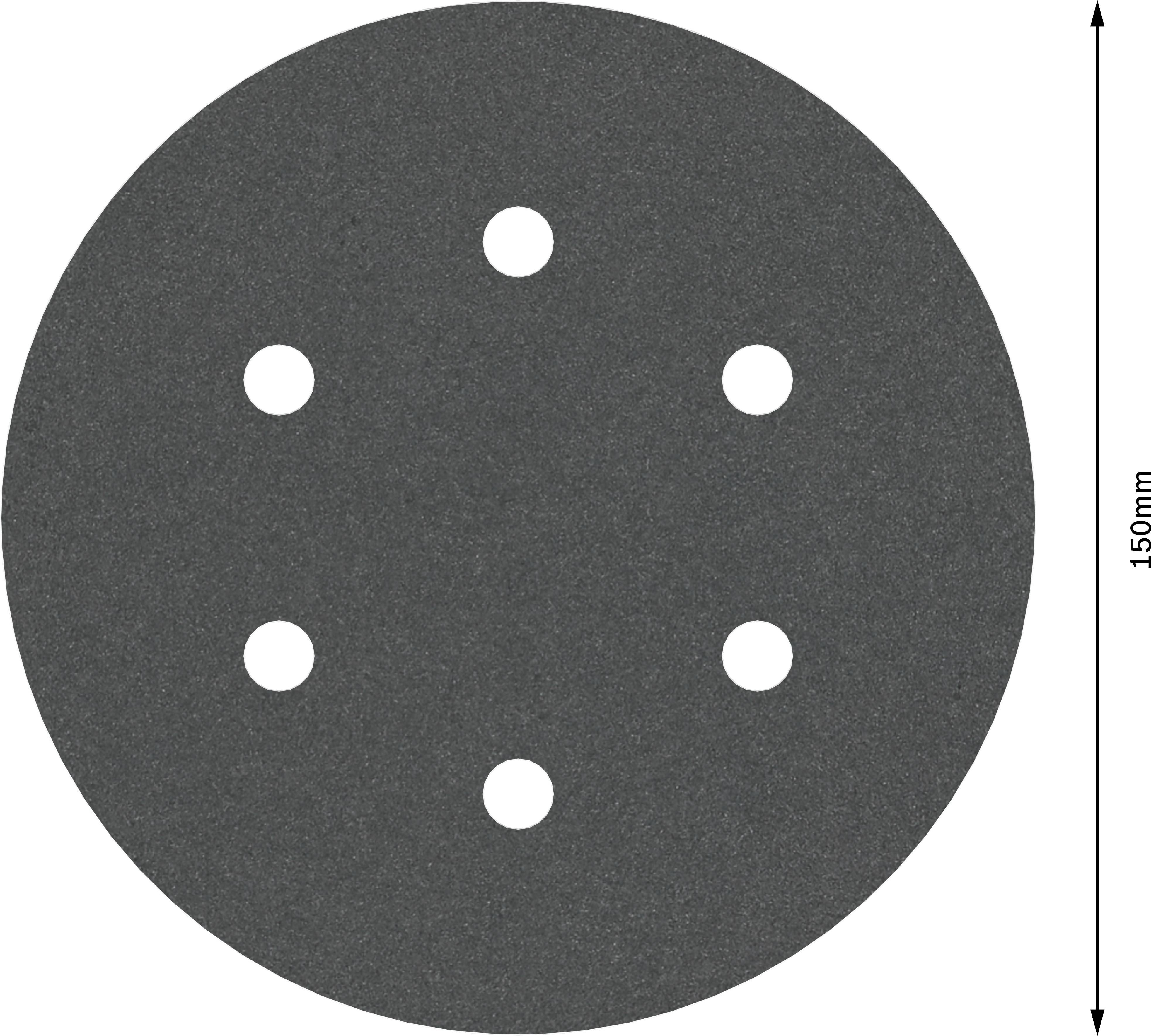 Bosch Accessories Best for Stone 2608605129 Exzenterschleifpapier mit Klett, gelocht Körnung (num) 320 (Ø) 150mm 5St.