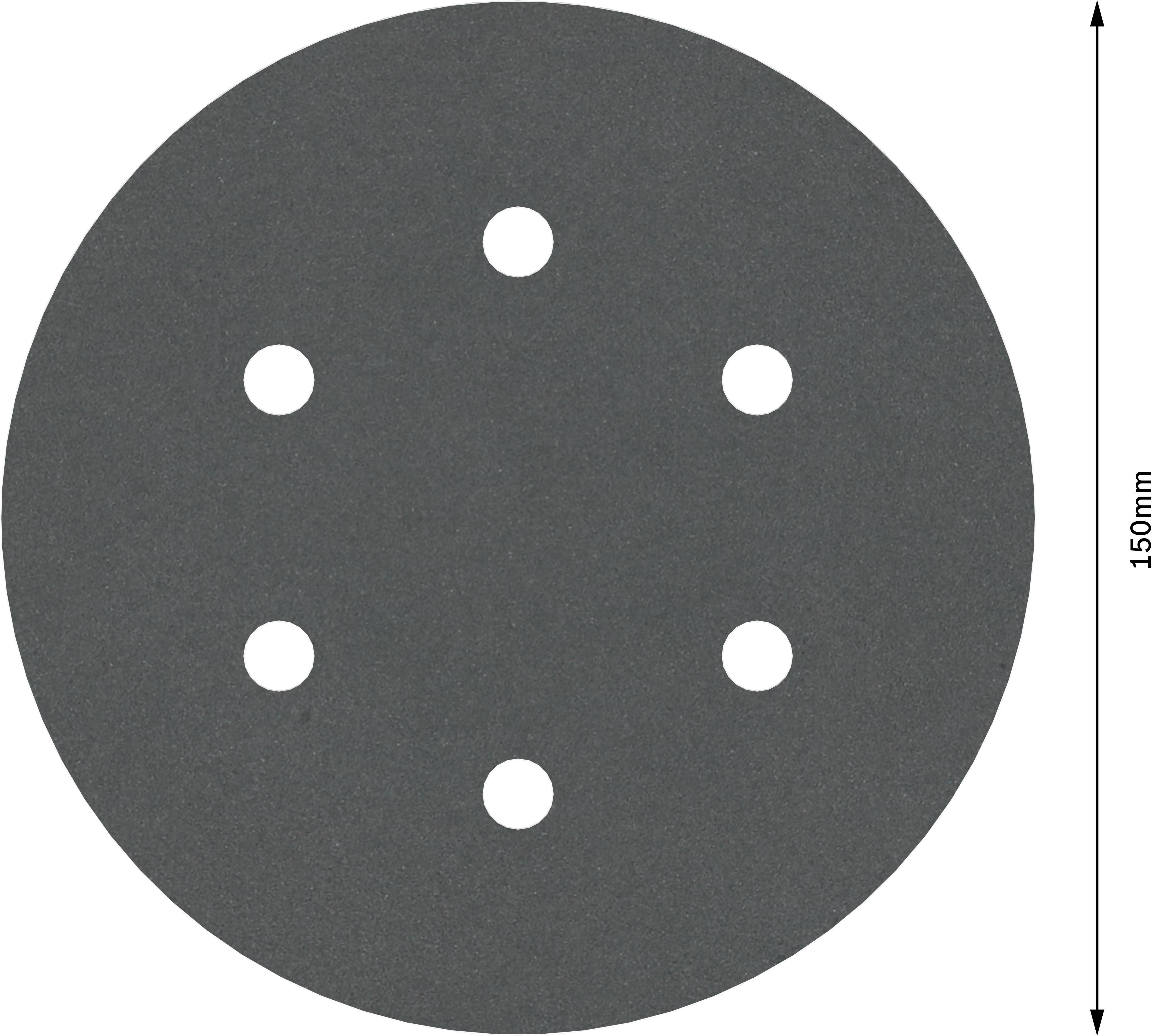 Bosch Accessories Best for Stone 2608605130 Exzenterschleifpapier mit Klett, gelocht Körnung (num) 400 (Ø) 150mm 5St.