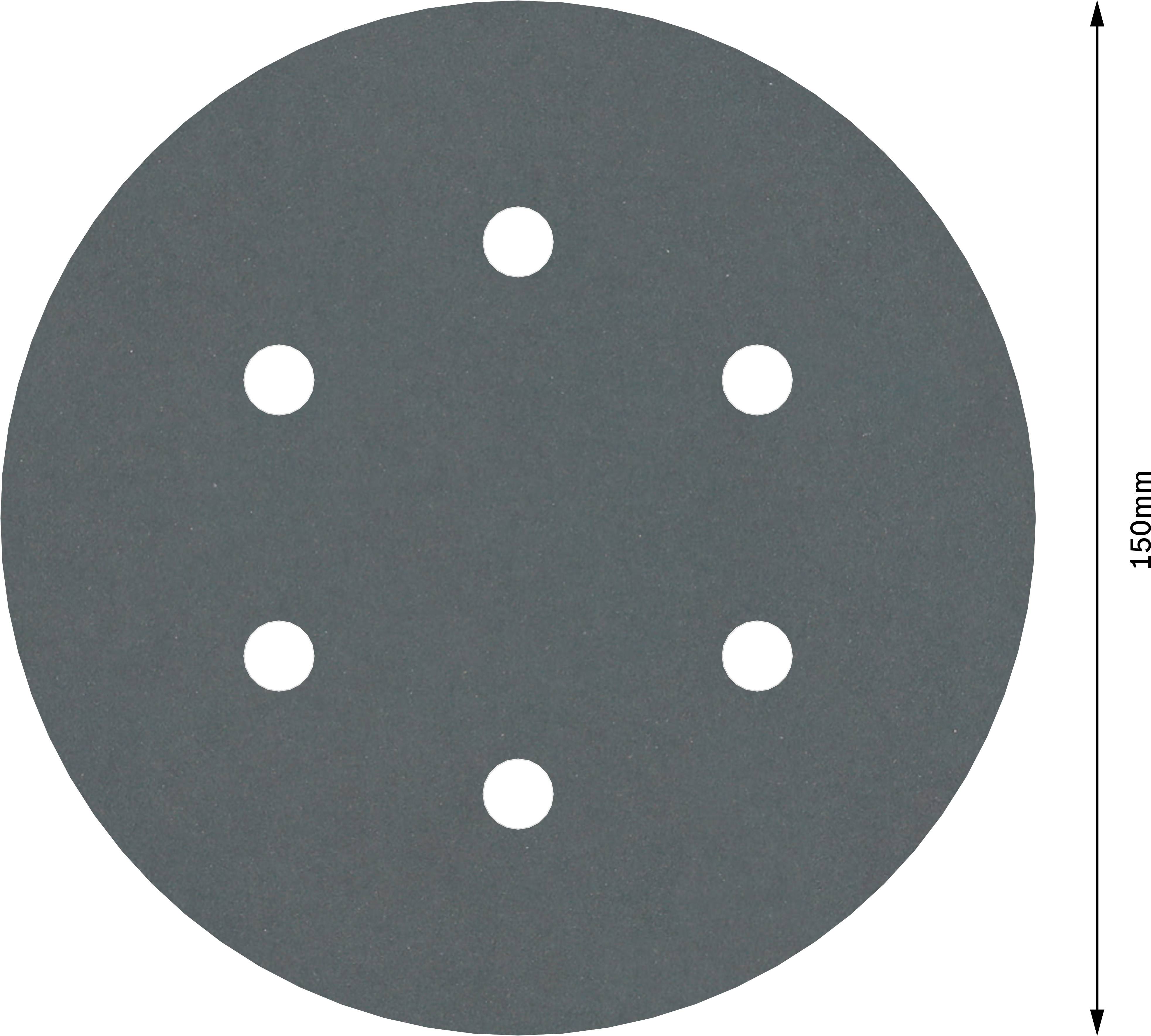Bosch Accessories Best for Stone 2608605131 Exzenterschleifpapier mit Klett, gelocht Körnung (num) 600 (Ø) 150mm 5St.