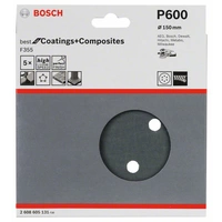 Bosch Accessories Best for Stone 2608605131 Exzenterschleifpapier mit Klett, gelocht Körnung (num) 600 (Ø) 150mm 5St. Bosch Accessories Best for Stone 2608605131 Exzenterschleifpapier mit Klett, gelocht Körnung (num) 600 (Ø) 150mm 5St.