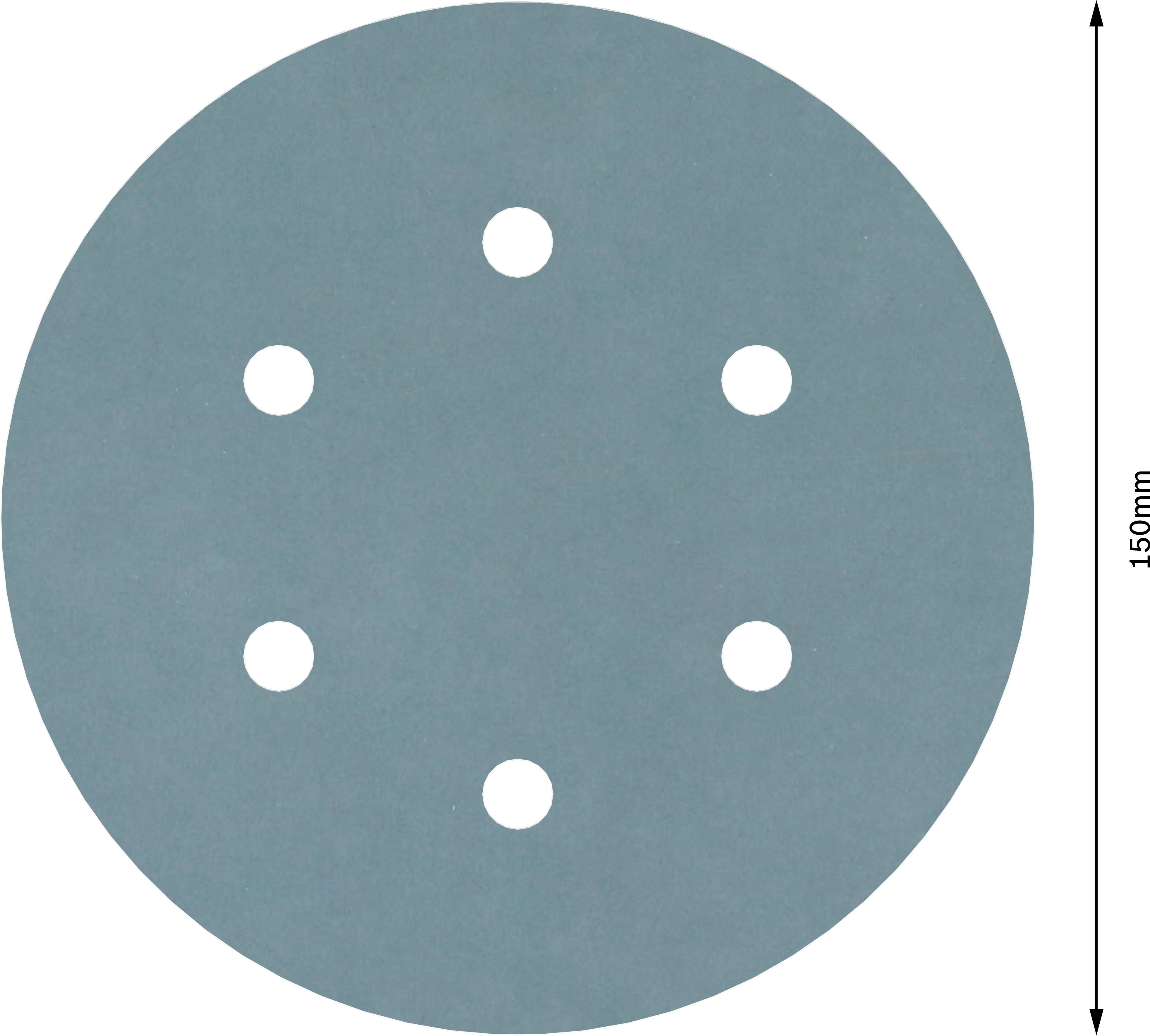 Bosch Accessories Best for Stone 2608605132 Exzenterschleifpapier mit Klett, gelocht Körnung (num) 1200 (Ø) 150mm 5St.