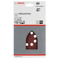 Bosch Accessories 2608605182 Multischleifpapier mit Klett, gelocht Körnung (num) 40 (L x B) 170mm x 100mm 5St. Bosch Accessories 2608605182 Multischleifpapier mit Klett, gelocht Körnung (num) 40 (L x B) 170mm x 100mm 5St.
