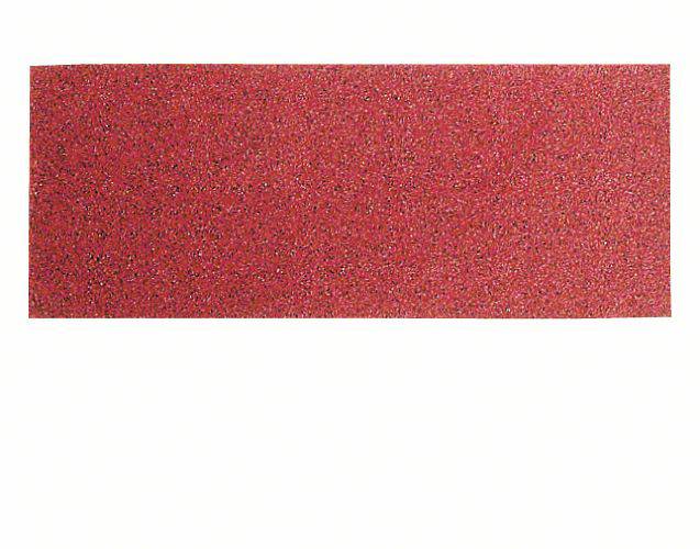Rotes Rechteck in Körnungstextur, möglicherweise Sandpapier oder Oberflächenmuster.