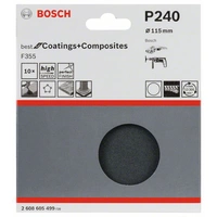 Bosch Accessories 2608605499 Schleifpapier für Schleifteller mit Klett, ungelocht Körnung (num) 240 (Ø) 115mm 10St. Bosch Accessories 2608605499 Schleifpapier für Schleifteller mit Klett, ungelocht Körnung (num) 240 (Ø) 115mm 10St.