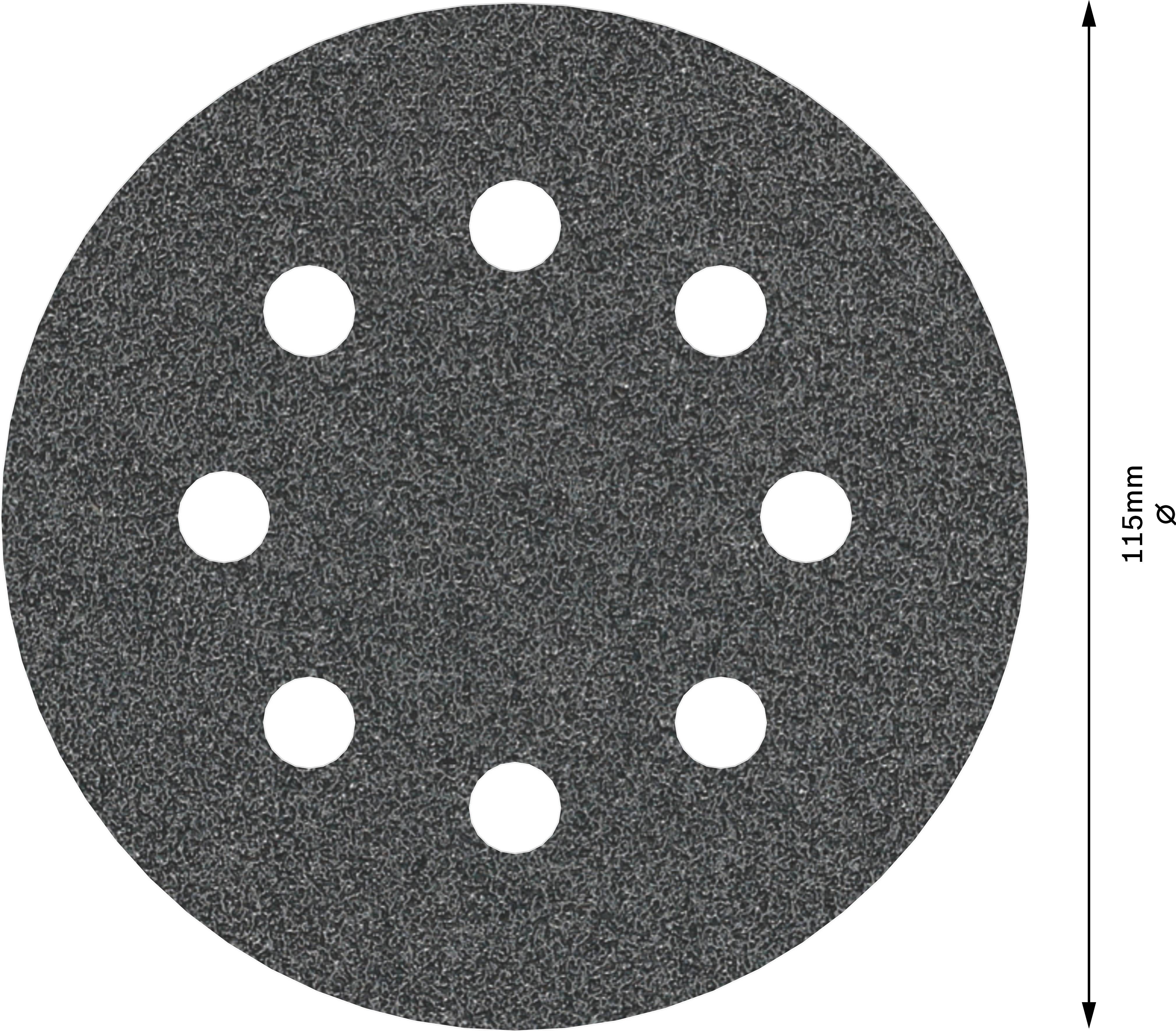 Bosch Accessories Best for Stone 2608605558 Exzenterschleifpapier mit Klett, gelocht Körnung (num) 80 (Ø) 115mm 5St.
