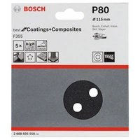 Bosch Accessories Best for Stone 2608605558 Exzenterschleifpapier mit Klett, gelocht Körnung (num) 80 (Ø) 115mm 5St. Bosch Accessories Best for Stone 2608605558 Exzenterschleifpapier mit Klett, gelocht Körnung (num) 80 (Ø) 115mm 5St.