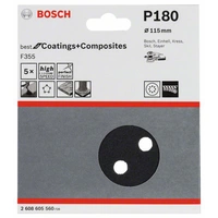 Bosch Accessories Best for Stone 2608605560 Exzenterschleifpapier mit Klett, gelocht Körnung (num) 180 (Ø) 115mm 5St. Bosch Accessories Best for Stone 2608605560 Exzenterschleifpapier mit Klett, gelocht Körnung (num) 180 (Ø) 115mm 5St.