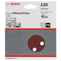 Bosch Accessories Expert for Wood 2608605643 Exzenterschleifpapier mit Klett, gelocht Körnung (num) 120 (Ø) 125mm 5St. Bosch Accessories Expert for Wood 2608605643 Exzenterschleifpapier mit Klett, gelocht Körnung (num) 120 (Ø) 125mm 5St.