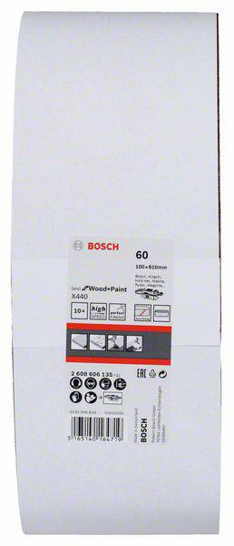 Bosch Accessories 2608606135 Schleifband Körnung (num) 60 (L x B) 610mm x 100mm 10St.